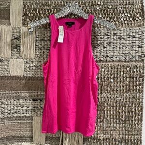 🩷 NWT J Crew hot pink knit tank stretch sz M